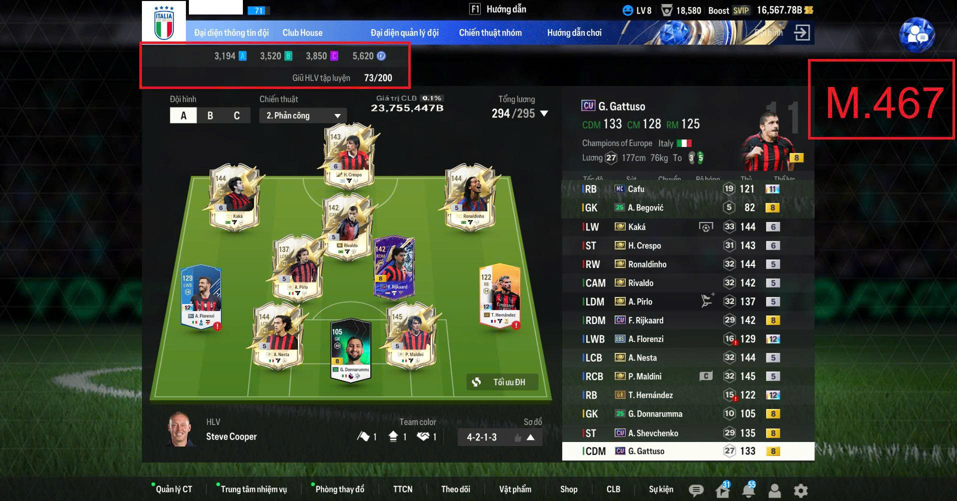 Acc Team Milan - 23,7Tr Tỷ GTDH