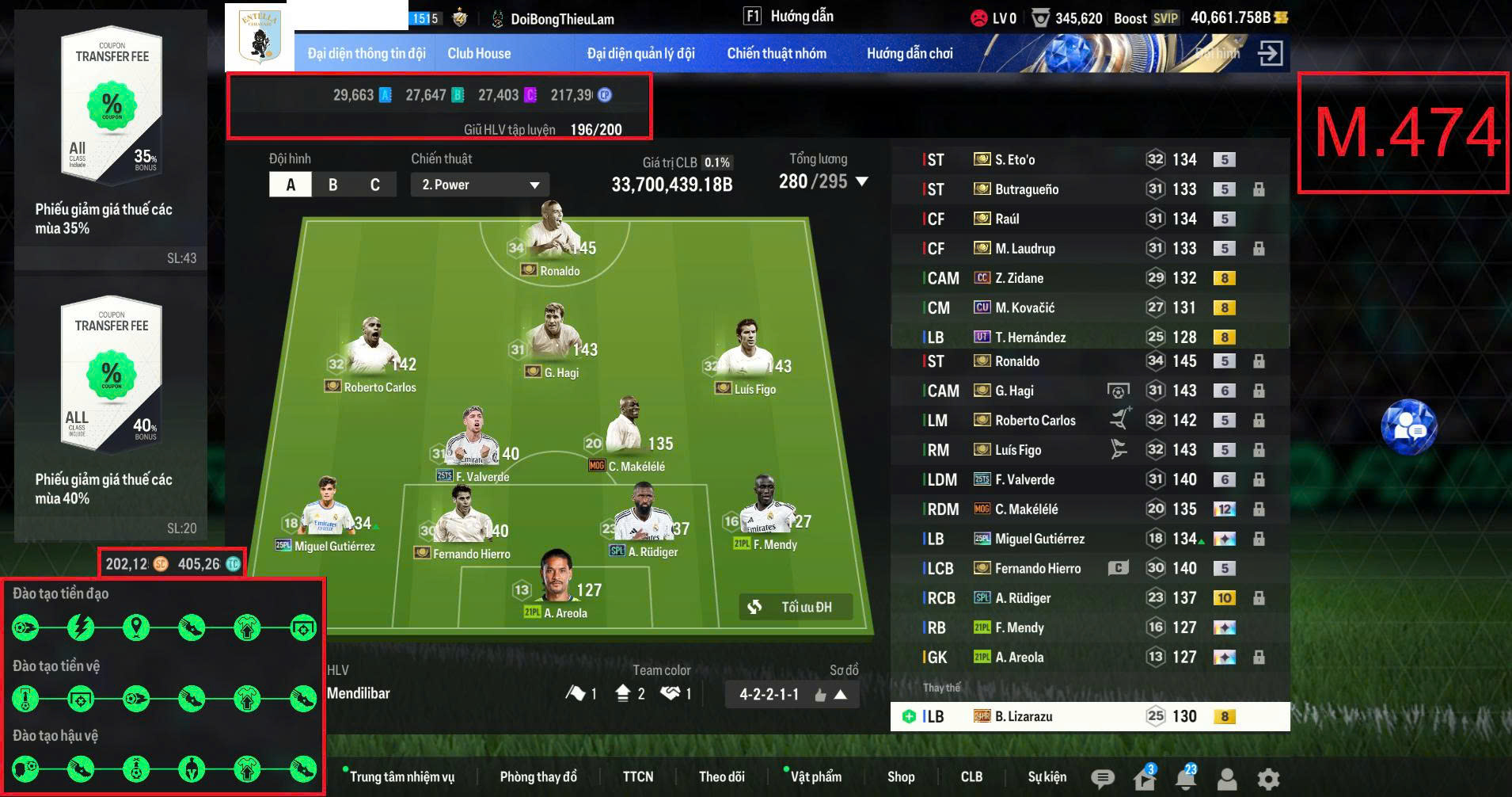 Acc Team Real - 33,7Tr Tỷ GTDH